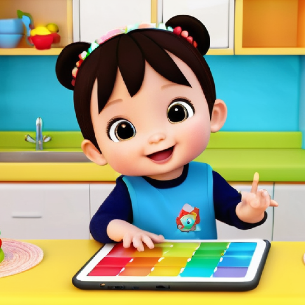 베이비버스와 관련된 흥미로운 사실들 - **Prompt 1: Joyful Learning: Bridging Digital and Real-World Education with BabyBus**
"A vibrant...