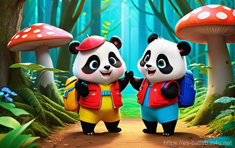 베이비버스 인기 주인공 라인업 - **Prompt 1: Kiki and Miumiu's Adventure in a Magical Forest**
A vibrant, high-detail 3D animated...