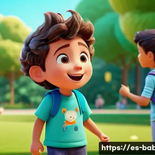 베이비버스 팬더 티미의 목소리 배우 - A warm and playful animated child character named Timmy, depicted wearing colorful casual clothes an...