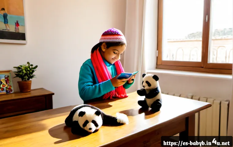 베이비버스 팬더 티미의 스타일링 팁 - Photorealistic children’s bedroom in a warm Spanish family apartment, a cheerful child wearing fully...